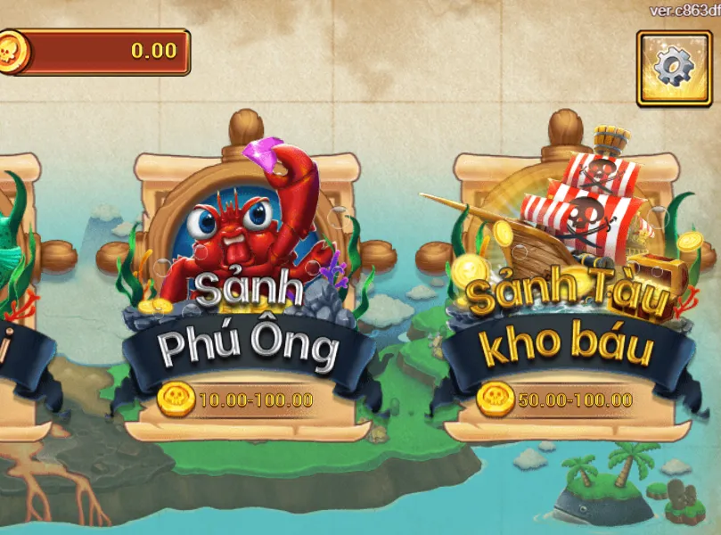 Giao diện bắn cá tuyệt đẹp của game Bao Chuan Fishing